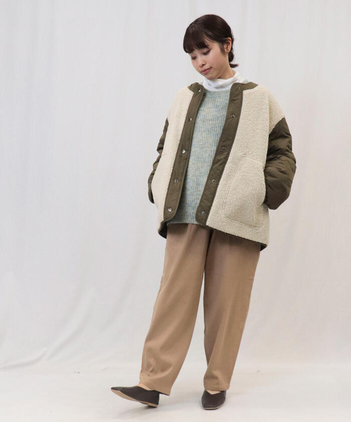 セール 40%OFF】《リバーシブル》 ボア・タフタキルト ブルゾン