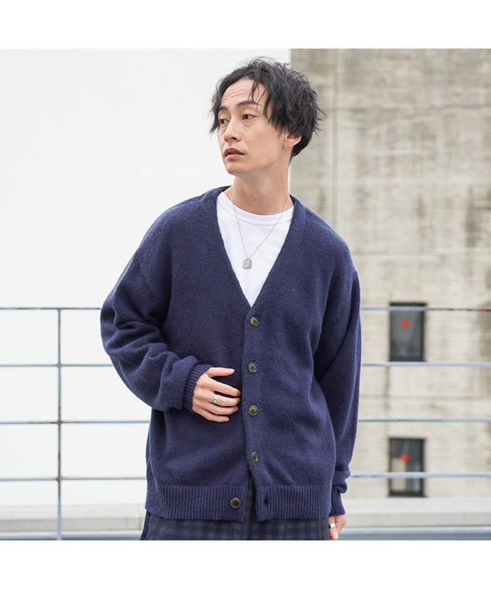 WTAPS ネイビー モヘアカーディガン マックハウス Mac－House NAVY ネイビー モヘアライク