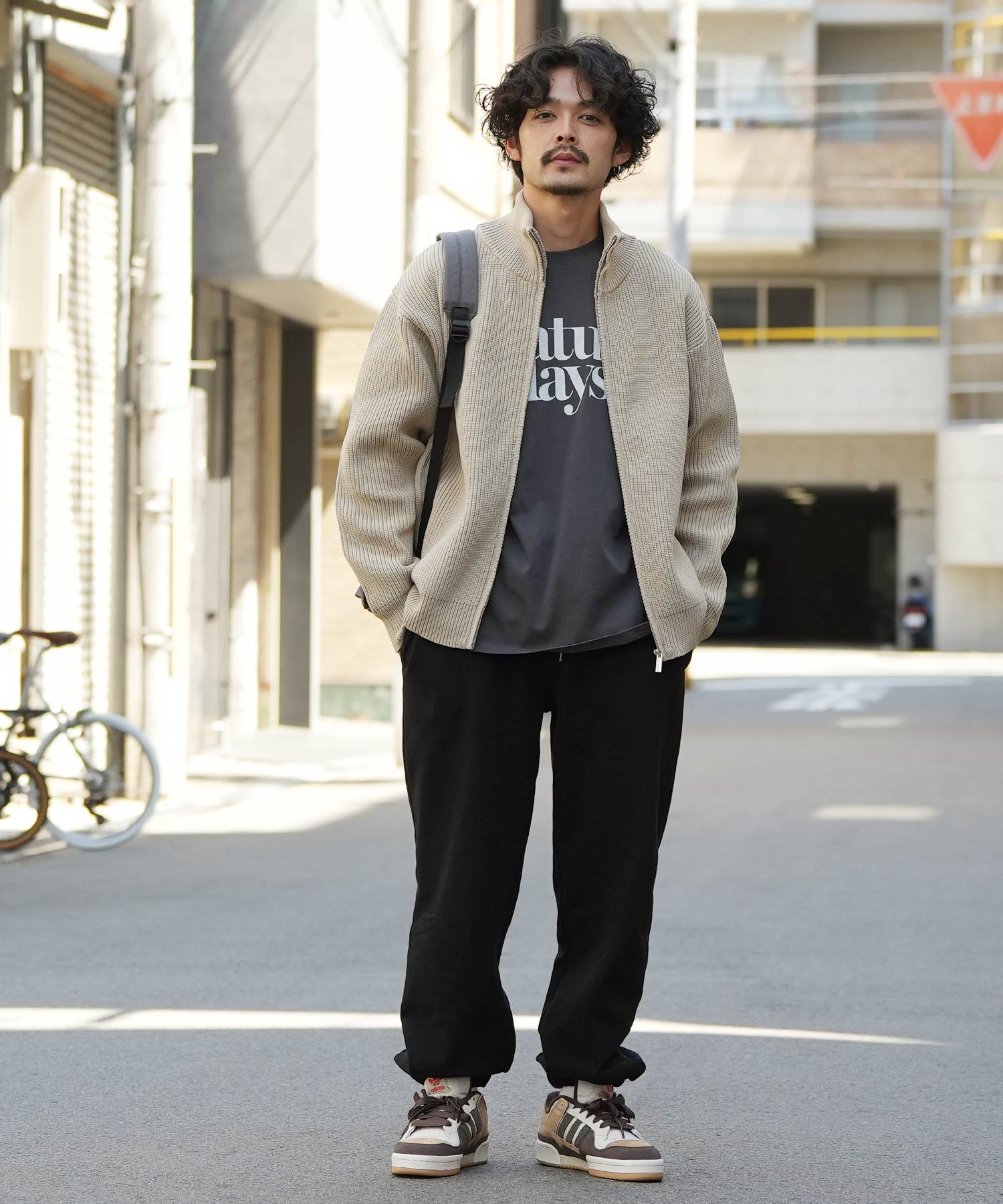 ジギーズショップ JIGGYS SHOP 5G畦ドライバーズZIPカーディガン ジギーズショップ JIGGYS SHOP 5G畦ドライバーズZIPカーディガン