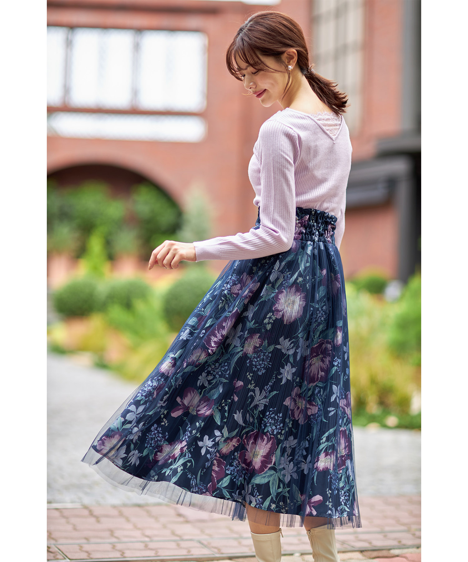 セール】トッコクローゼット tocco closet チュール×フラワー セール】トッコクローゼット tocco closet チュール×フラワー