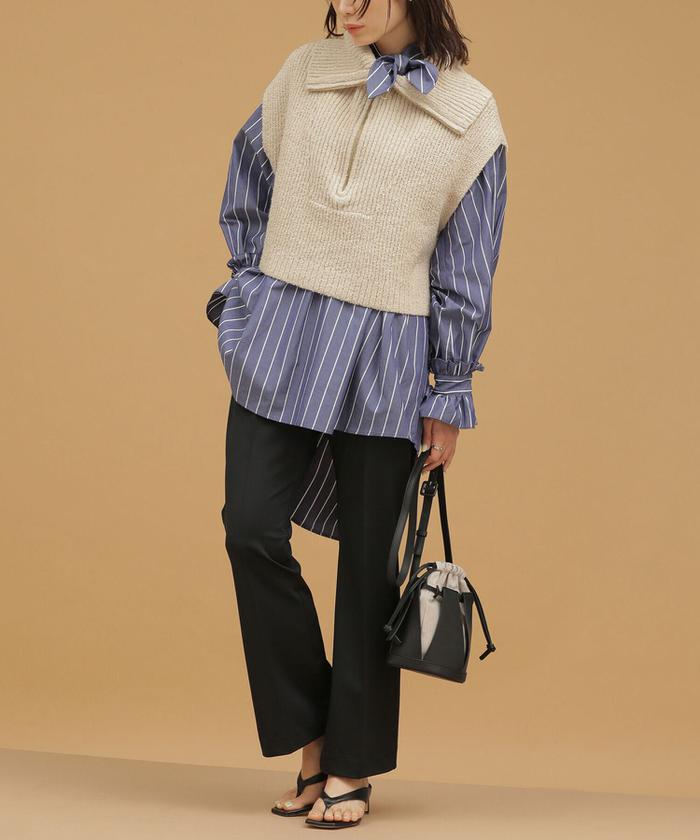セール 50%OFF】LB.03/ハーフジップベストニット(504571048