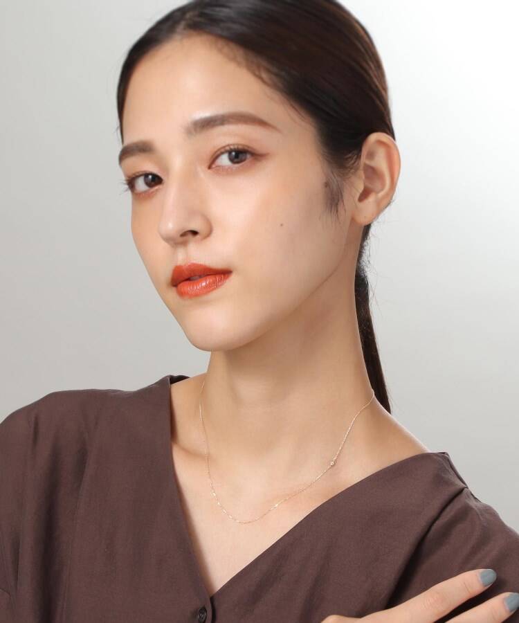 新品未使用❤️ココシュニック K10 ダイヤモンドネックレス K10ダイヤモンド ロックモチーフ ネックレス（ネックレス