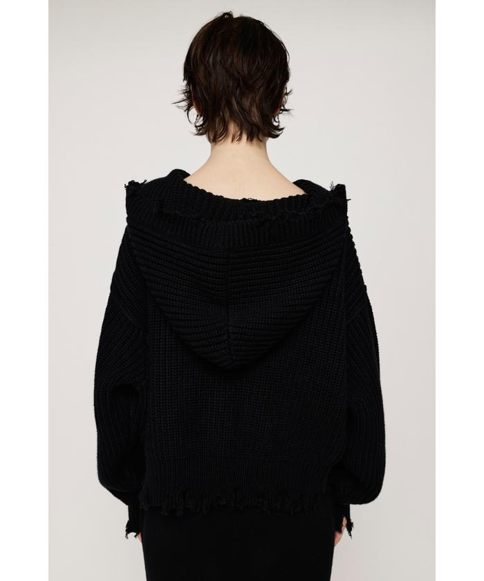 SLY スライ ZIP UP DAMAGE CROPPED トップス グリーン