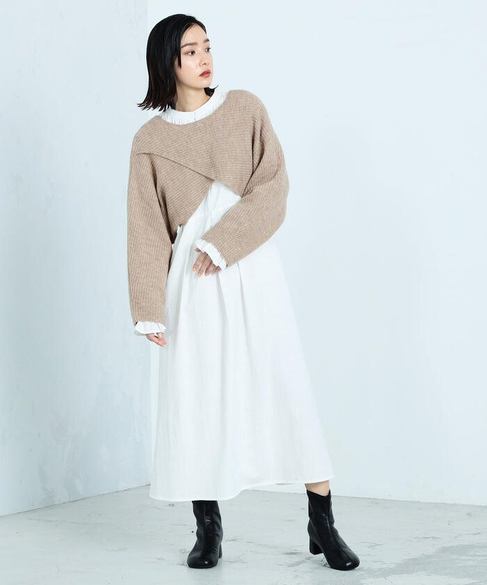 セール 50%OFF】【セットアップ】ボレロニットセットワンピース