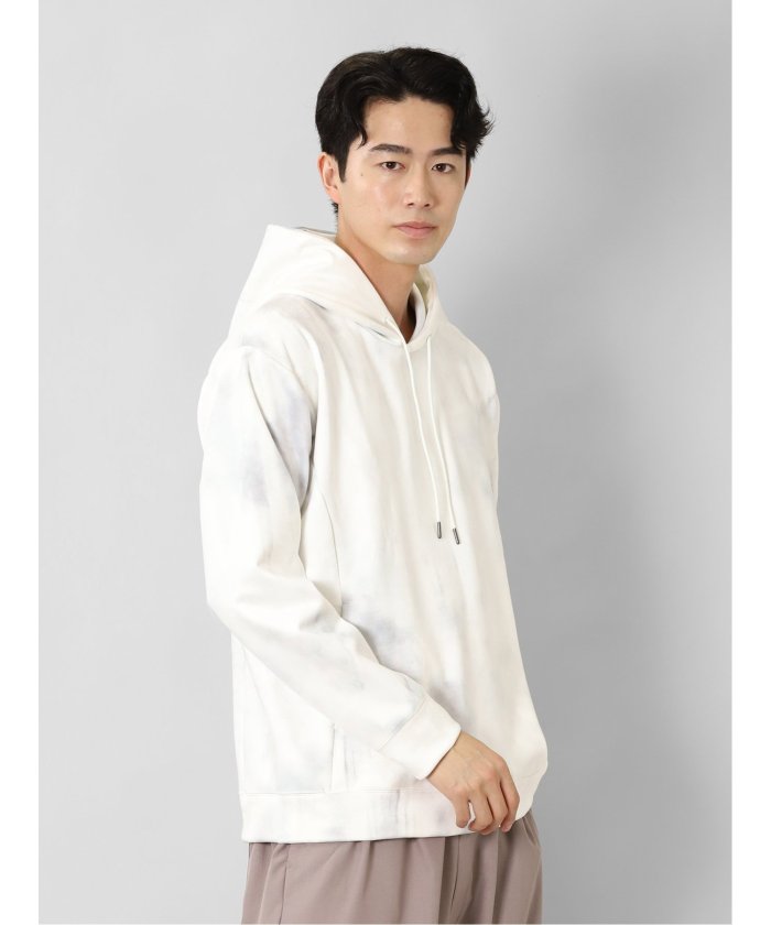 セール 33%OFF】ニットスエード 斑プリント ルーズプルパーカー