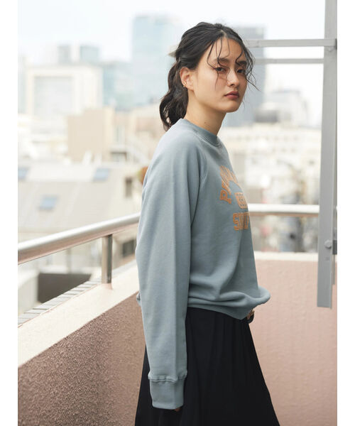 セール 50%OFF】ラグランスリーブフロッキーロゴスウェット1(504990046