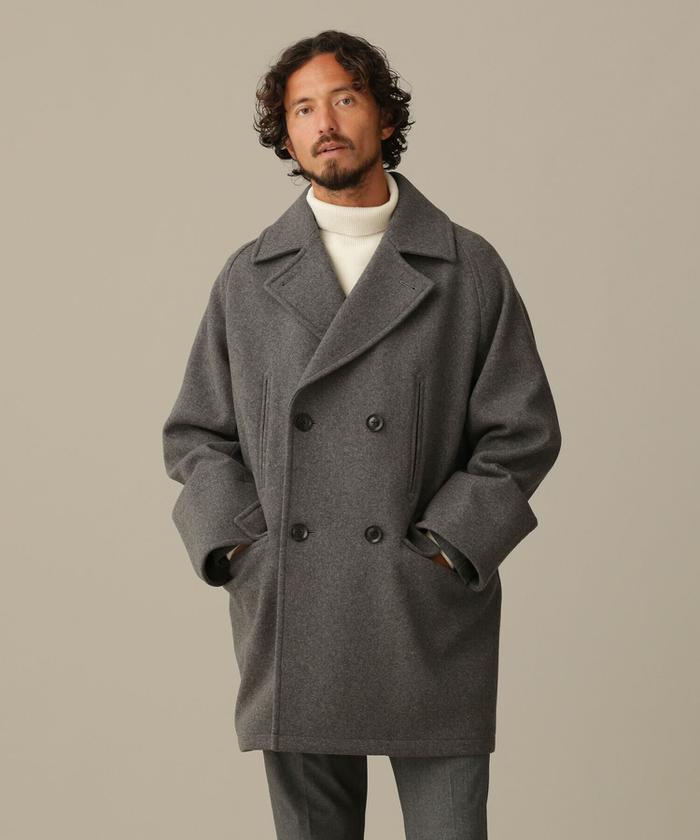 セール 60%OFF】LB.03/SUPER140'Sダブルメルトンピーコート セール 60%OFF】LB.03/SUPER140'Sダブルメルトンピーコート
