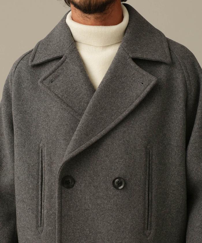 人気を誇る セール 60%OFF】LB.03/SUPER140'Sダブルメルトンピーコート ジャケット・アウター
