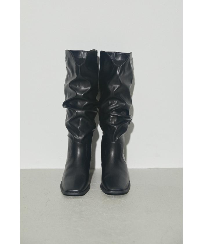 セール 50%OFF】BUNCHED LONG BOOTS(504991209) | ラグアジェム