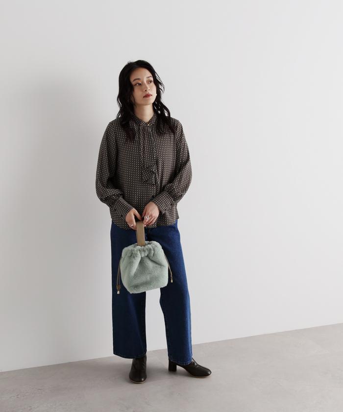 N.Natural beauty basic - 新品 N. Natural Beauty Basic ボウタイ風とろみブラウス N.（N. Natural Beauty Basic）（エヌエヌナチュラル