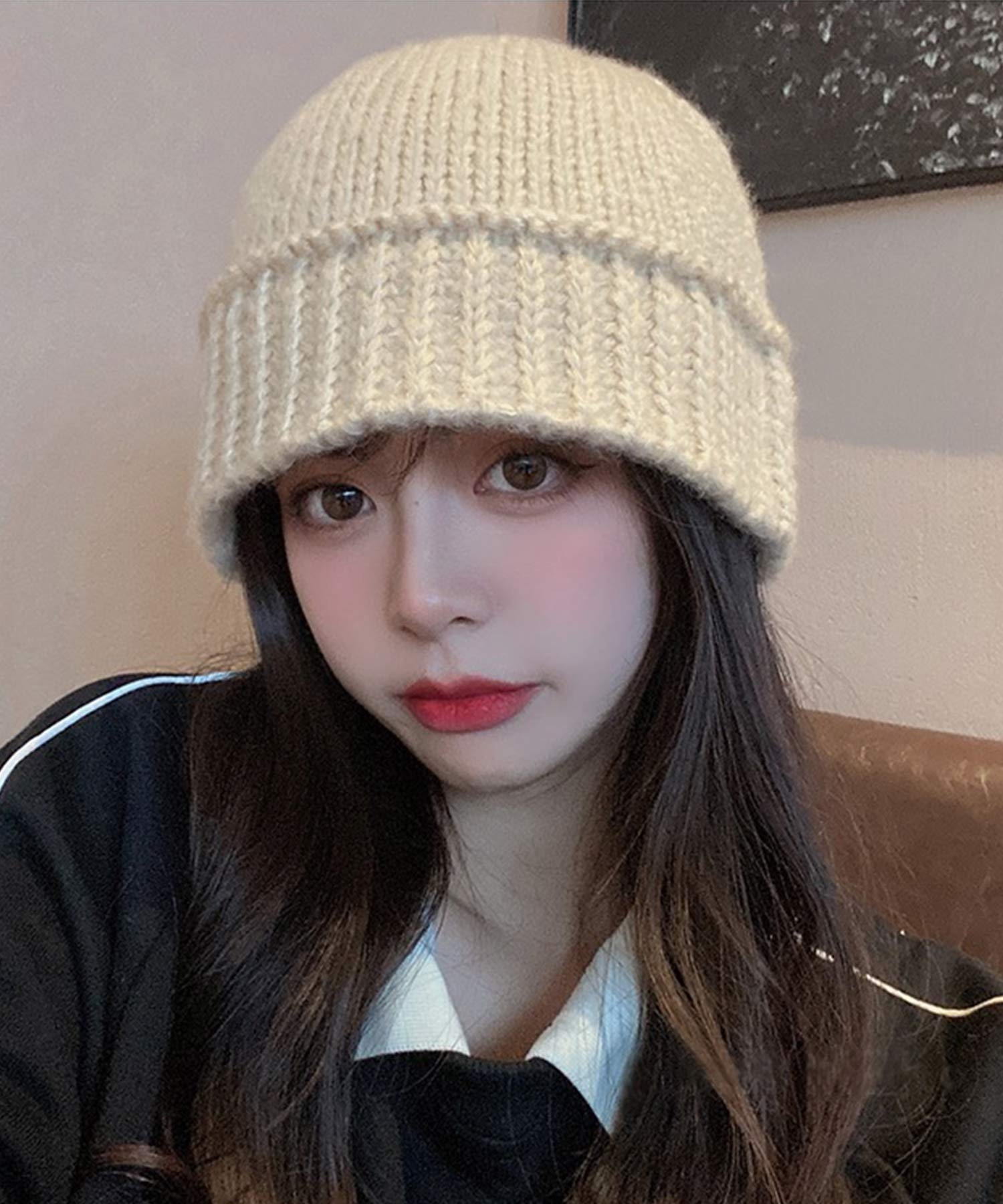 【値下げ交渉可能】C.P. COMPANY ニット帽 ビーニー 白 C.P. COMPANY - COTTON GOGGLE BEANIE ゴーグル ニット帽