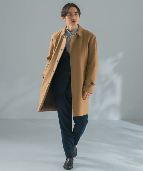 美品】URBAN RESEARCHカシミヤ混ウールステンカラーコートL