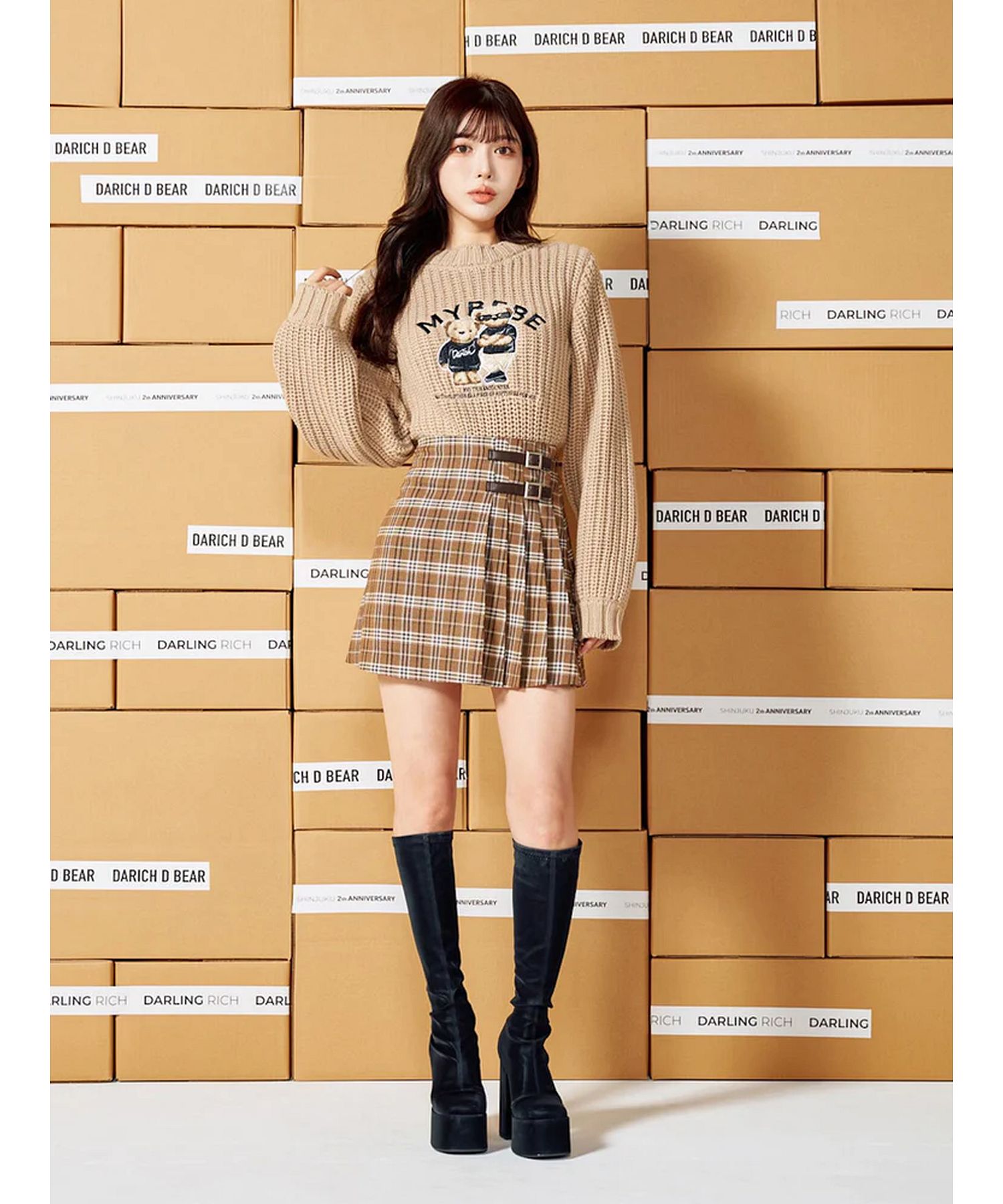Dベアローゲージニットトップス(504994548) | Darich(Darich) - d fashion