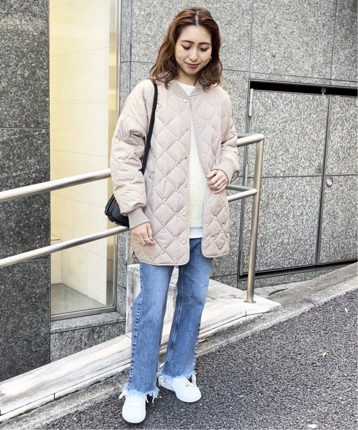 代引き人気 Spick Span Peキルティングブルゾン カーキ36