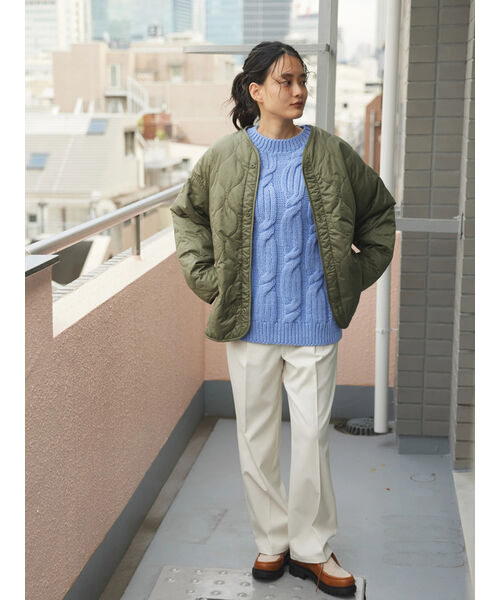 AMERICAN HOLIC フード付きZIPコート L アイボリー アメリカンホリック AMERICAN HOLIC フード付きZIPコート