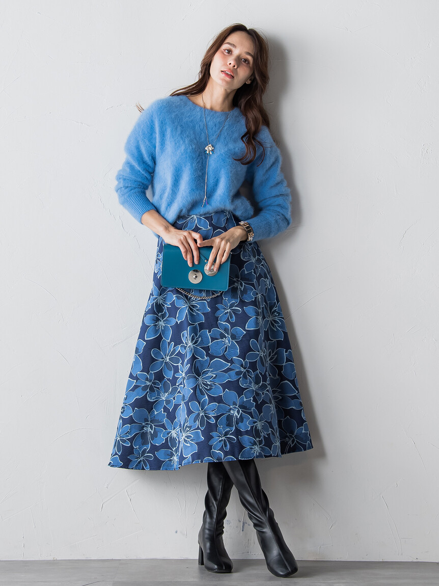 ビアッジョブルー　フォックス カシミヤ ニット　プルオーバー セール】ビアッジョブルー Viaggio Blu FOXカシミヤプルオーバー
