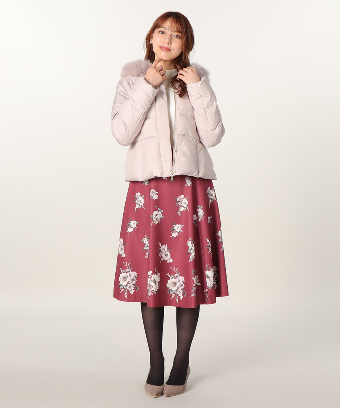 セール 50%OFF】【美人百花1月号掲載】フード付きショートダウン セール 50%OFF】【美人百花1月号掲載】フード付きショートダウン