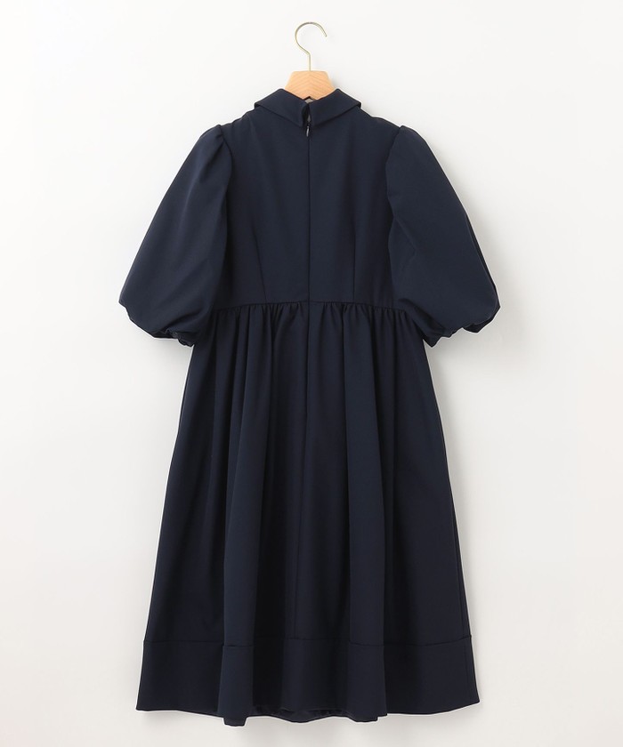 【新品】組曲NAVY　大きいサイズ　ダブルクロスストレッチ ワンピース KUMIKYOKU NAVY】ダブルクロスストレッチ ワンピース(505000921