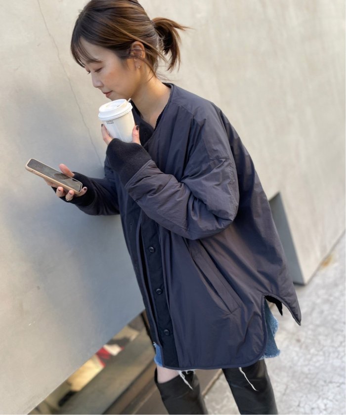 HAKUU/ハクウ】 別注 QUILT JK WITH DOWN HOOD ブルゾン HAKUU/ハクウ】 別注 QUILT JK WITH DOWN HOOD ブルゾン