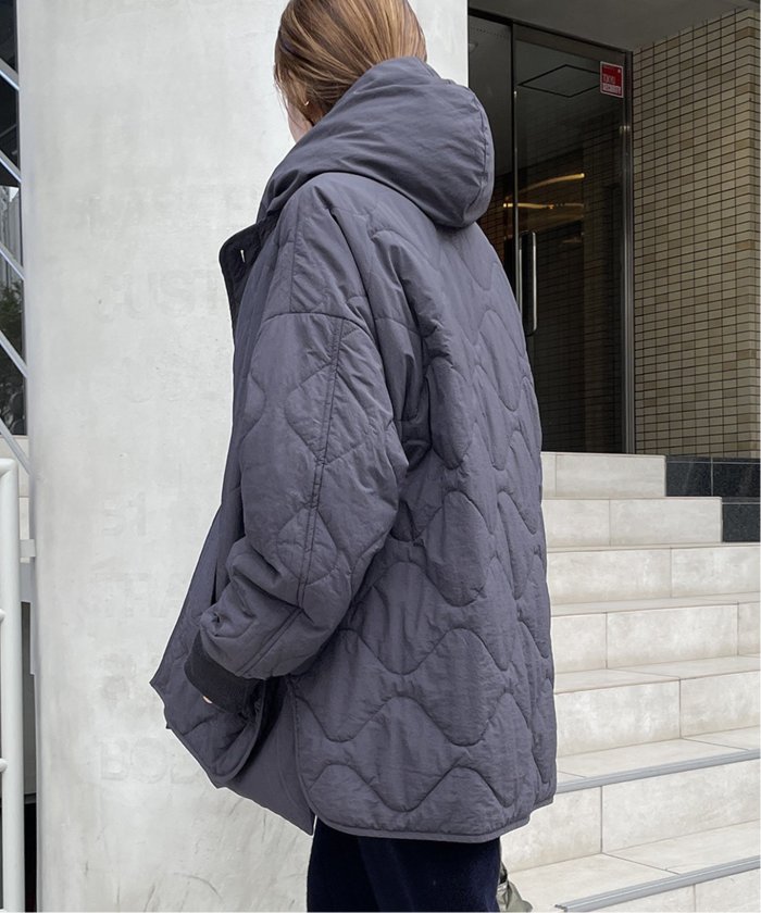 HAKUU/ハクウ】 別注 QUILT JK WITH DOWN HOOD ブルゾン(505001558