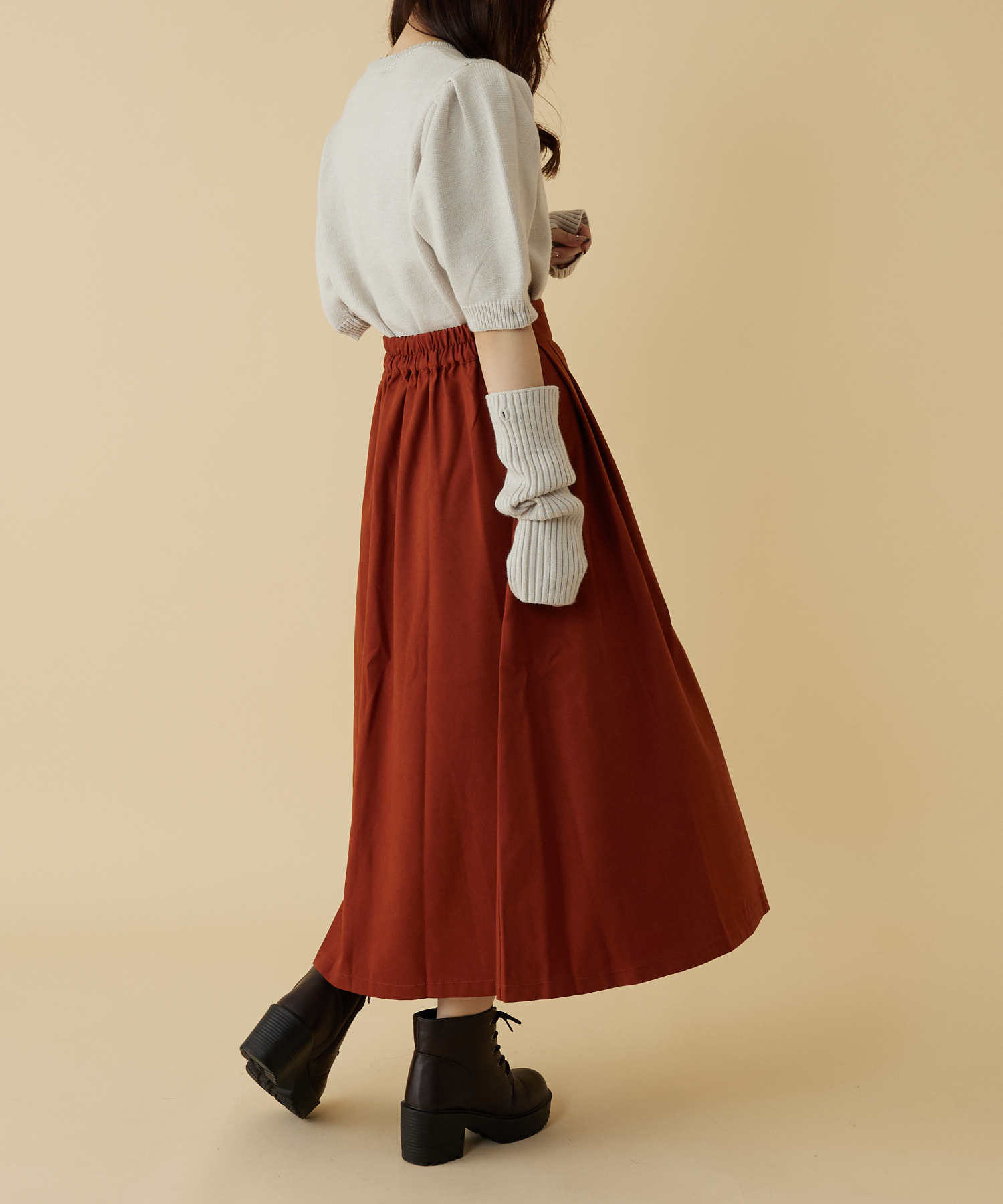 茶色 ロングスカート DIAPOSITIVE PARIS スカート