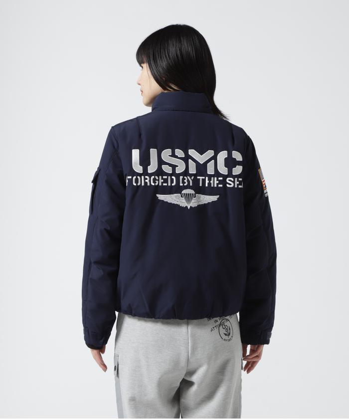 新品【アヴィレックス】 USMC UTILITY パディングジャケット 紺 XL