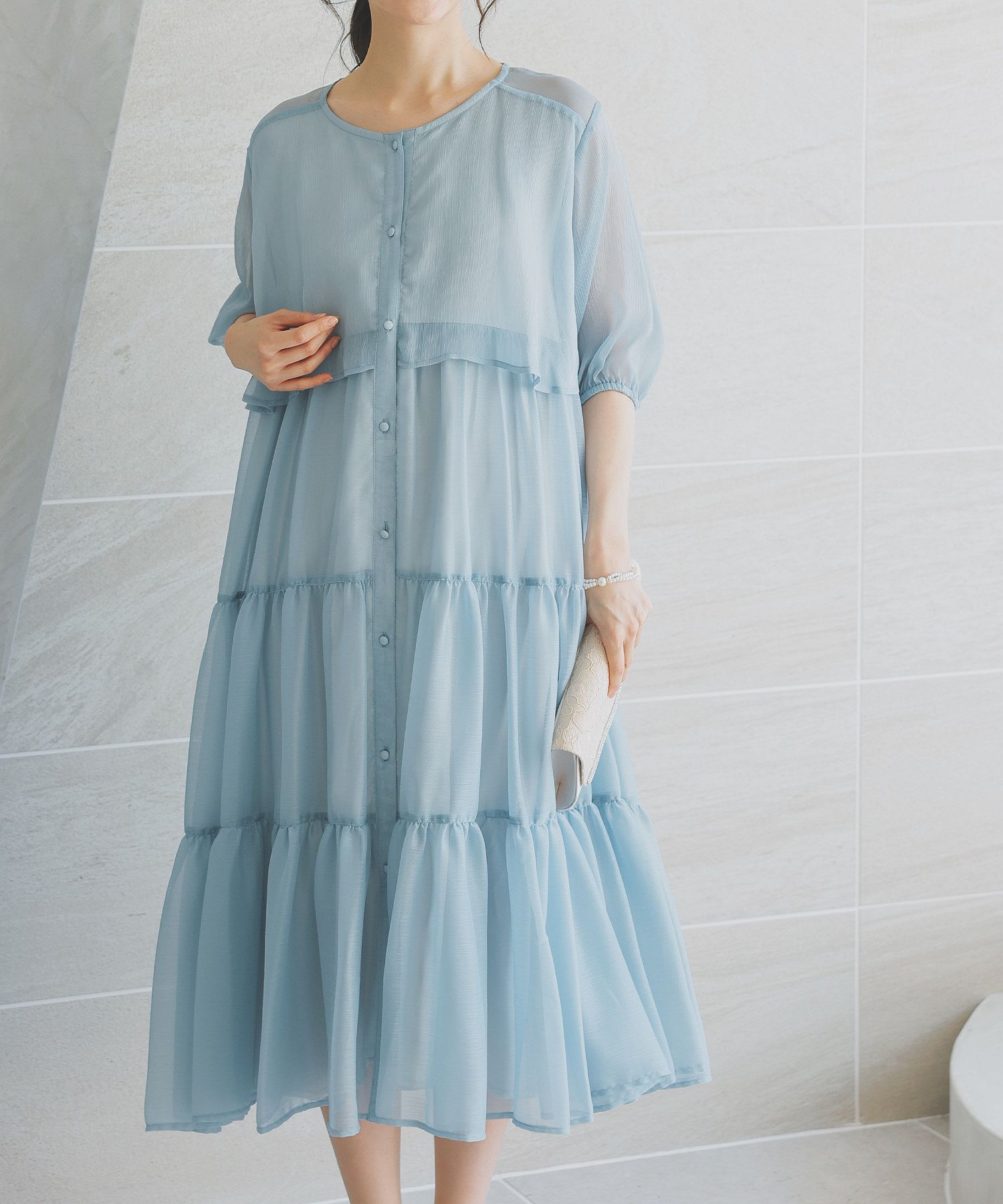l【美品】ニアナ マタニティ ドレス ワンピース フォーマル 結婚式 クーポン】ニアナ niana 授乳口付きマタニティパーティードレス