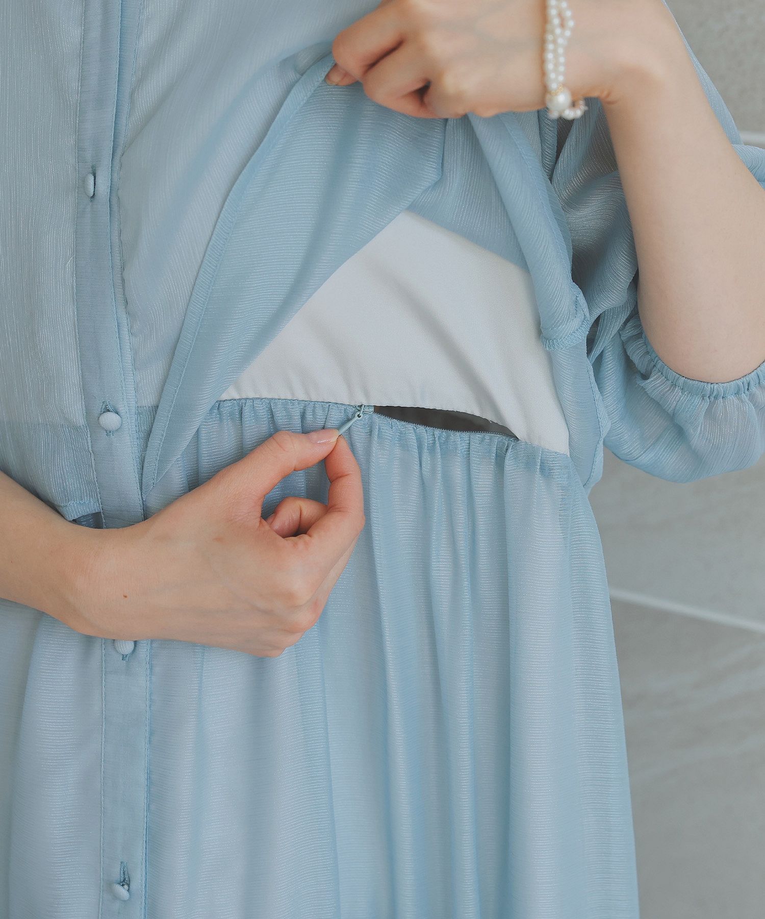 ニアナ niana 授乳口付きマタニティパーティードレスワンピース