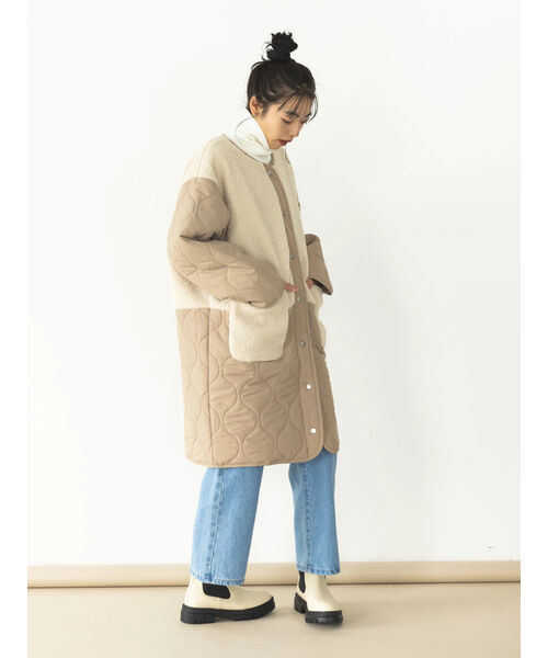 セール 30%OFF】ボア切り替えキルティングコート(505005429