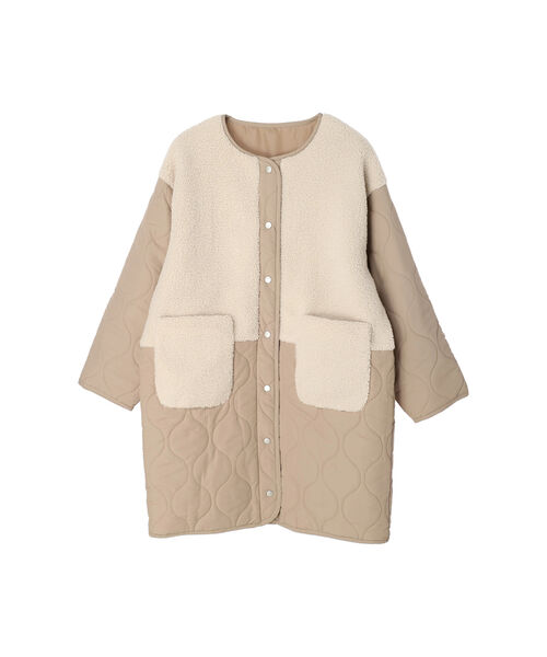 セール 30%OFF】ボア切り替えキルティングコート(505005429