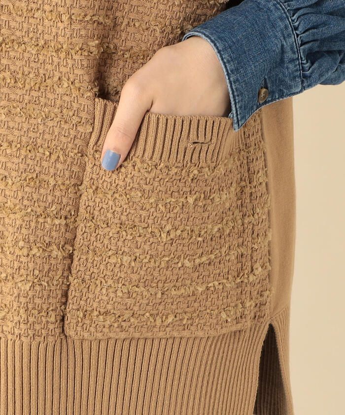 新品未使用 ☆ ノーリーズ ☆リボンニットツイードベスト trim_fce_item657faf2ce98c2.jpg