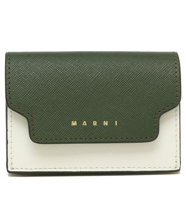 [最終価格]MARNI 二つ折り財布 グリーン 抹茶 新品未使用 定番品