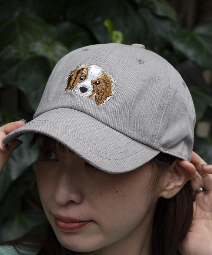 セール50%OFF】【GLOSTER/グロスター】WASHED DOG embroidery CAP