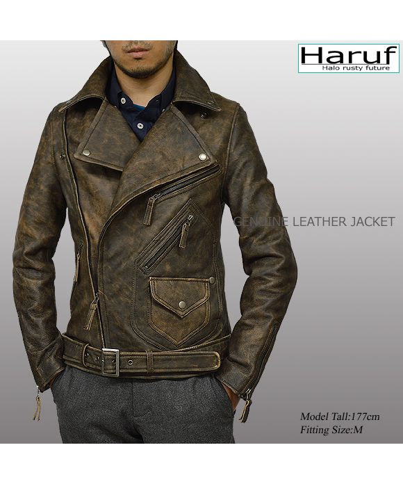 ハルフ Haruf 本革 レザージャケット ダブルライダース ハルフ Haruf 本革 レザージャケット ダブルライダース