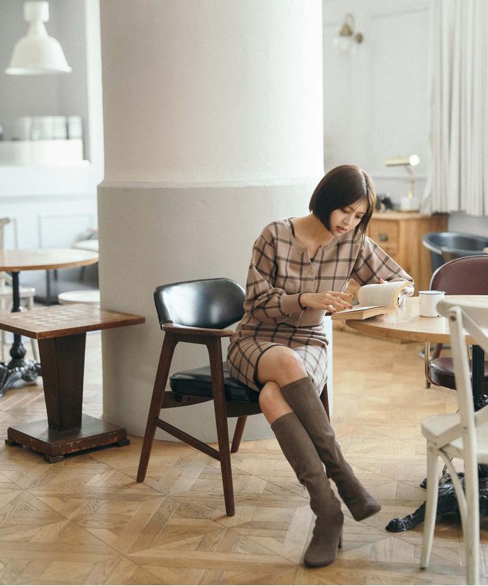 JILL STUART ジャガードニットセットアップ セール 30%OFF】チェックジャガードニットセットアップ WEB限定