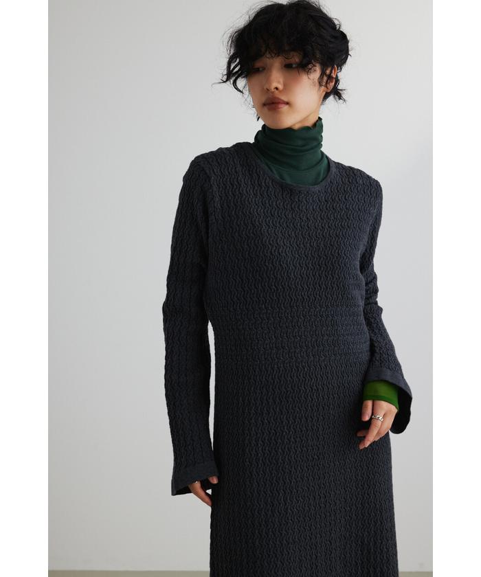 セール 30%OFF】ジャガードニットフレアワンピース(505013757