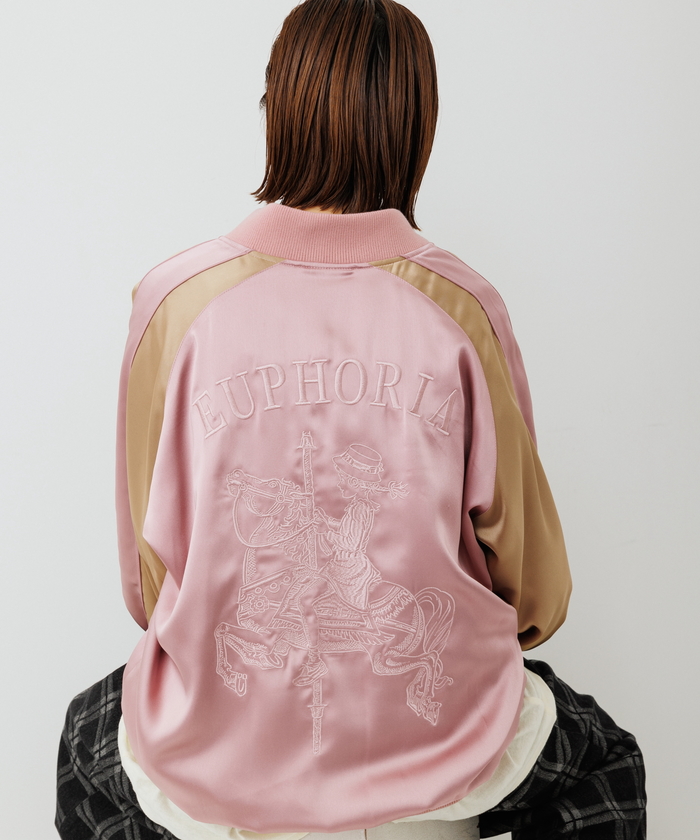 【タグ付き】ADAM ET ROPE' アダムエロペ ブルゾン ジャンパー セール 50%OFF】《新色追加》【WEB限定】スカジャン \EUPHORIA