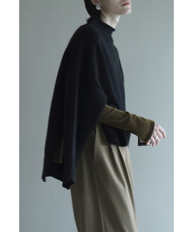 セール】SIDE SLIT WIDE CAPE KNIT TOPS(505006361) | クラネ セール】SIDE SLIT WIDE CAPE KNIT TOPS(505006361) | クラネ