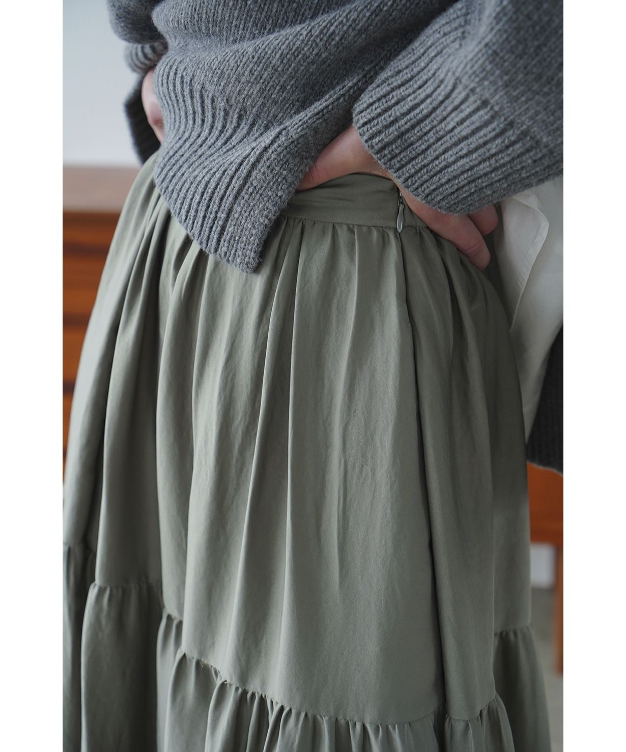 セール】TIERED BACK LONG SKIRT(505006362) | クラネ(CLANE セール】TIERED BACK LONG SKIRT(505006362) | クラネ(CLANE