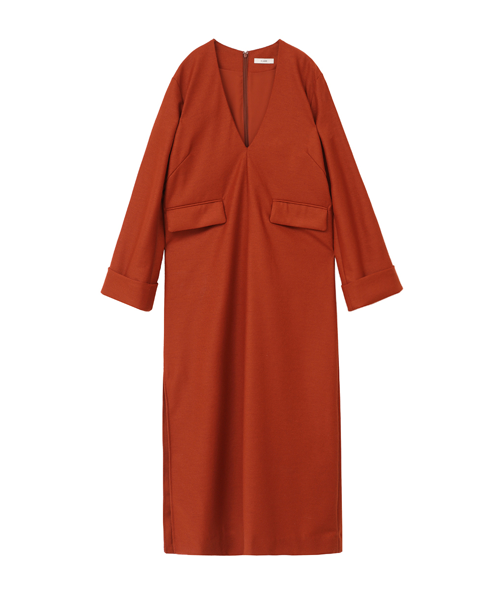 セール】V NECK STRAIGHT LINE ONE PIECE(505006363) | クラネ(CLANE