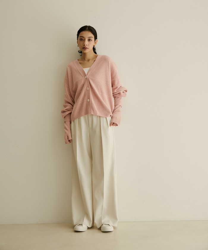 franche lippéeフランシュリッペ クリーム色 スウェットカーディガン franche lippee - フランシュリッペ franche lippee ニット