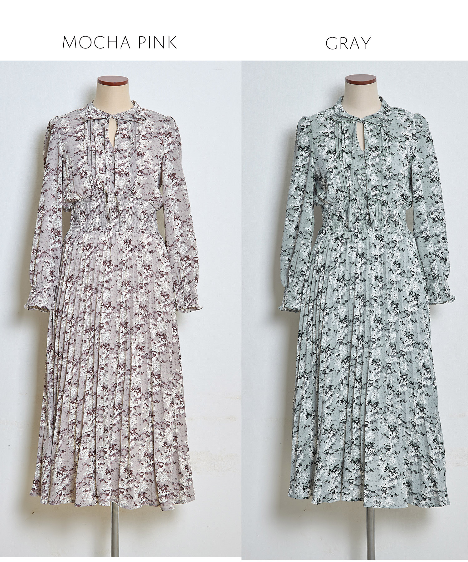 tocco closet リボン ウエストシャーリングフラワープリーツワンピ リボン付きウエストシャーリングフラワープリントプリーツワンピース