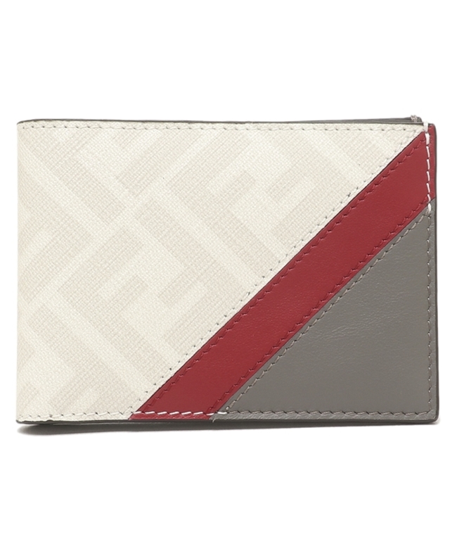 フェンディ 二つ折り財布 グレー メンズ FENDI 7M0303 AJF8