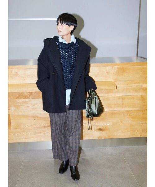 セール 50%OFF】フーディーコクーンコート(505021896 セール 50%OFF】フーディーコクーンコート(505021896