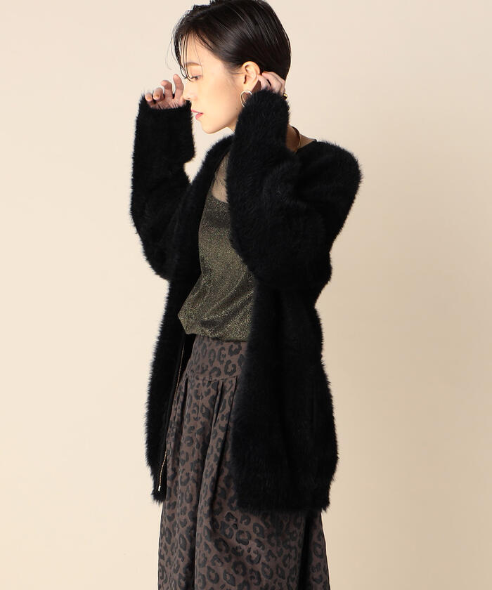 セール 30%OFF】フェザーヤーンZipカーディガン(505015115