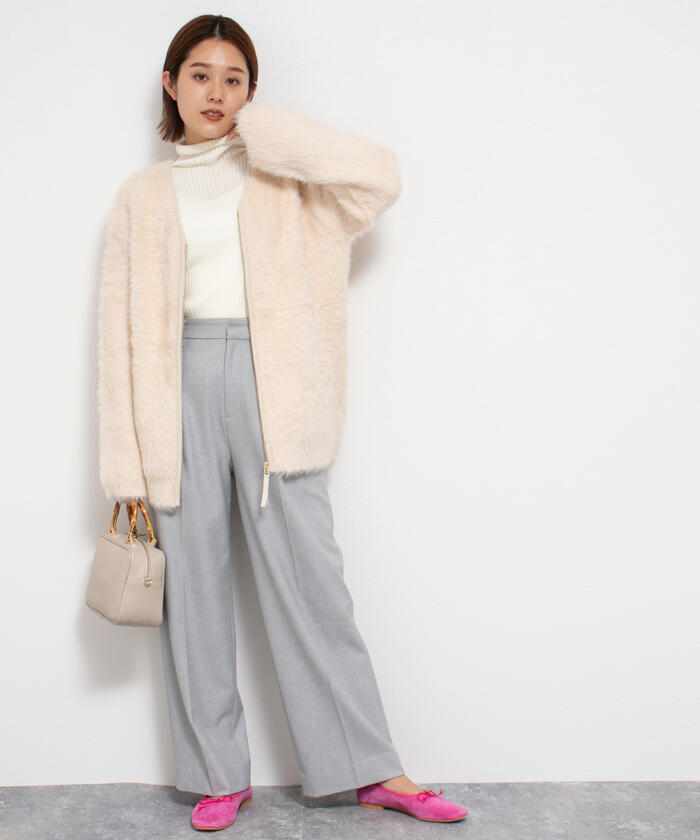 セール 30%OFF】フェザーヤーンZipカーディガン(505015115