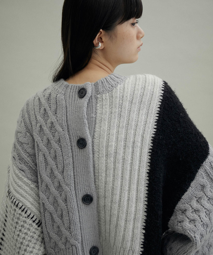 週末お値下げ 完売品【ADAWAS】アダワス パッチワークカーディガン