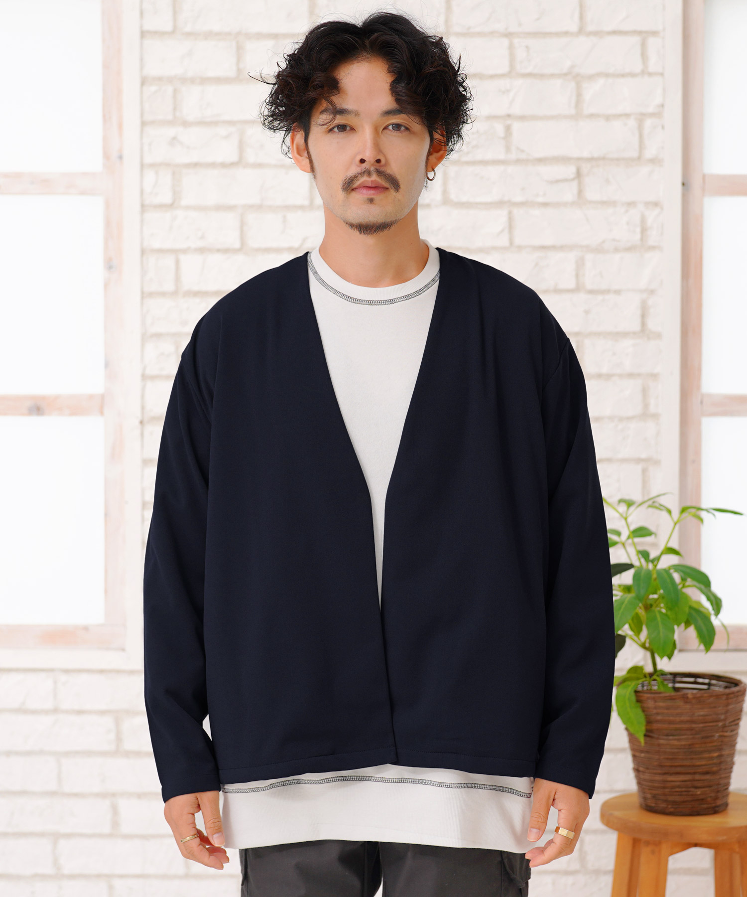ジギーズショップ JIGGYS SHOP カットジョーゼット ノーカラー