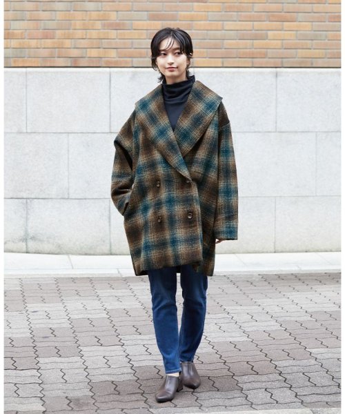 クーポン】チェック柄ショールカラーミドル丈コート(505026185) | HAPPY急便 by VERITA.JP(HAPPY EXP) - d fashion クーポン】チェック柄ショールカラーミドル丈コート(505026185) | HAPPY急便 by VERITA.JP(HAPPY EXP) - d fashion