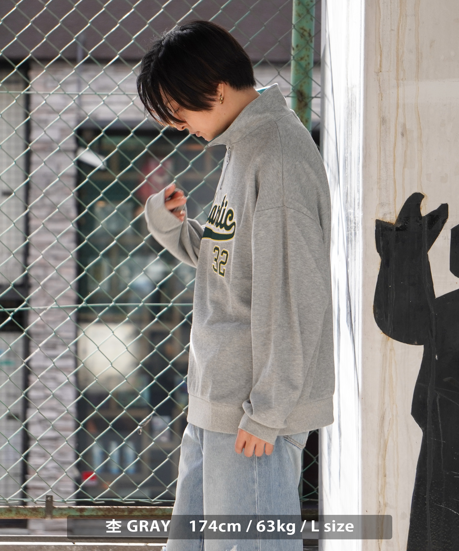 ワンフォークロージング 1111clothing ハーフジップ メンズ